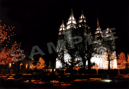 Salt Lake Temple At Christmas